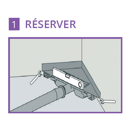 Caniveau d'angle inox Solusec Sortie Horizontale - Lazer