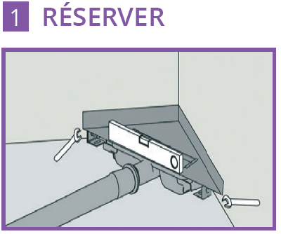 Caniveau d'angle inox Solusec Sortie Horizontale - Lazer