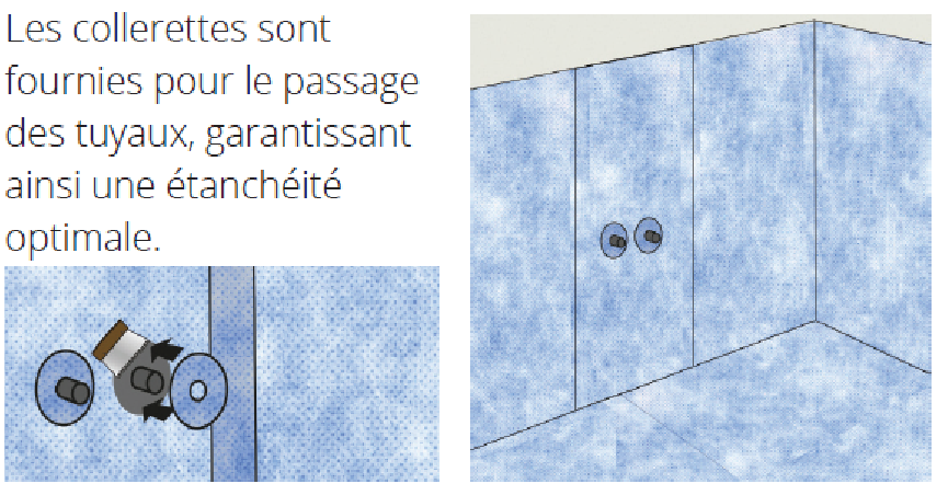 Collerette d'étanchéité Natosec pour tuyauterie 5x125x205 mm - Lazer
