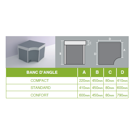Banc HANANO angle - Lazer