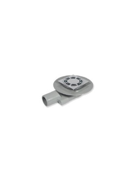 Siphon de sol PVC extra-plat avec grille patine - Lazer