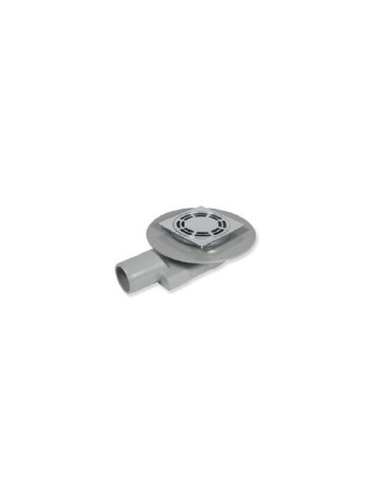 Siphon de sol PVC extra-plat avec grille patine - Lazer
