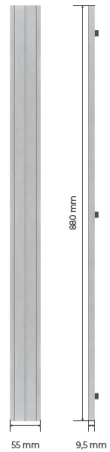 RAIL POUR PIED DE RECEVEUR STABILIBAC, ULTRA RESISTANT - Lazer